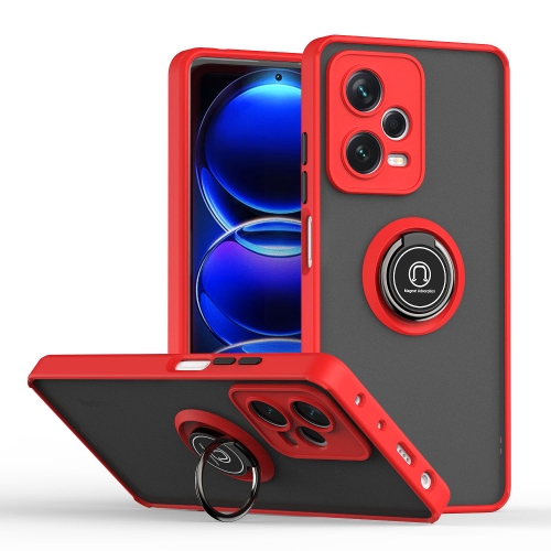 

For Xiaomi Redmi Note 12 Pro 5G China Q Shadow 1 Series TPU + PC Ring Holder Phone Case(Red)