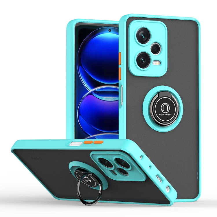 

For Xiaomi Redmi Note 12 Pro Q Shadow 1 Series TPU + PC Ring Holder Phone Case(Sky Blue)