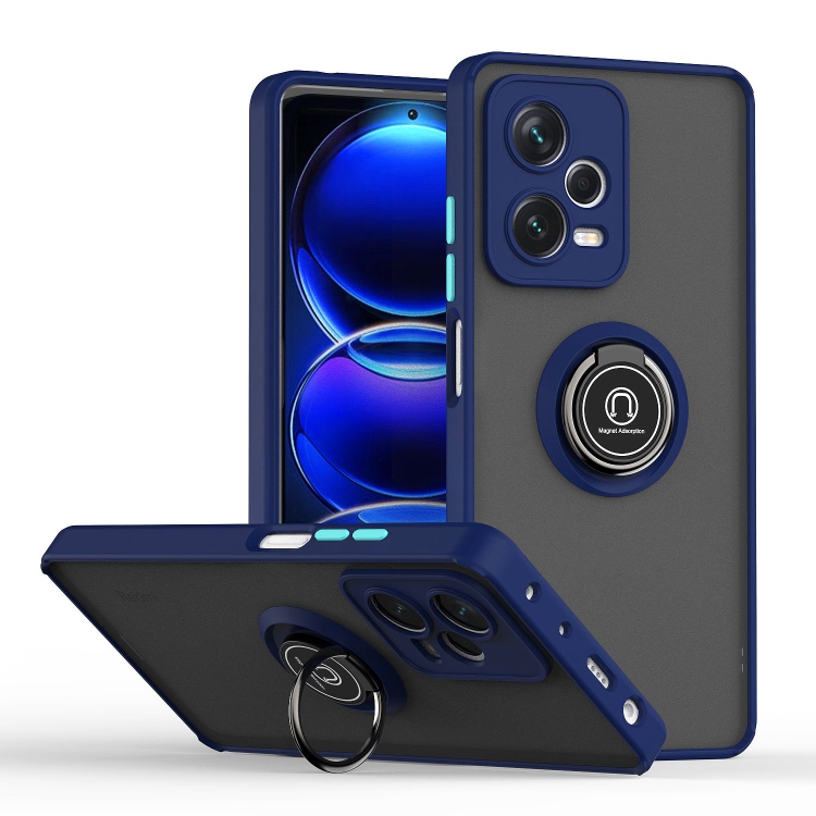 

For Xiaomi Redmi Note 12 Pro 5G China Q Shadow 1 Series TPU + PC Ring Holder Phone Case(Royal Blue)