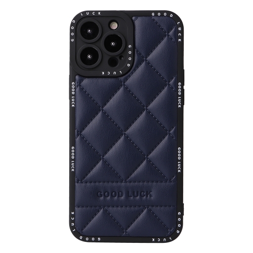 

For iPhone 14 Pro Diamond Pattern Leather Phone Case(Blue)