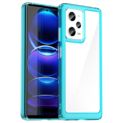 

For Xiaomi Redmi Note 12 Pro 5G China Colorful Series Acrylic + TPU Phone Case(Transparent Blue)