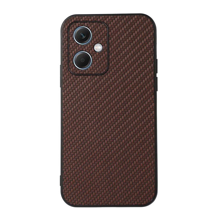 

For Xiaomi Redmi Note 12 Carbon Fiber Texture Shockproof Protective Phone Case(Brown)