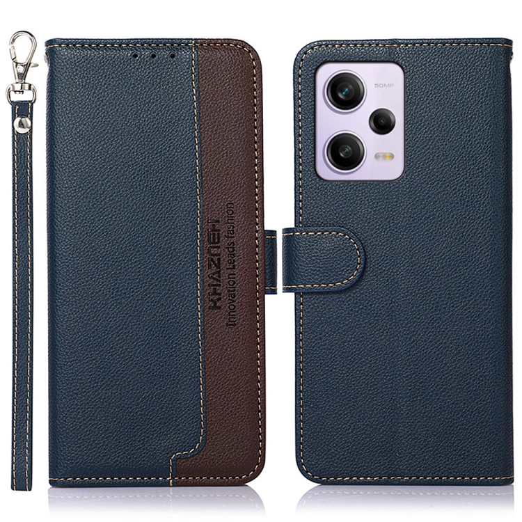 

For Xiaomi Redmi Note 12 Pro+ China KHAZNEH Litchi Texture Leather RFID Phone Case(Blue)