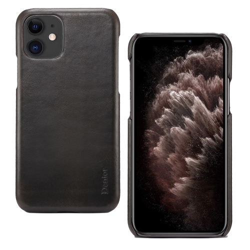

For iPhone 11 Denior Oil Wax Cowhide Phone Case(Black)