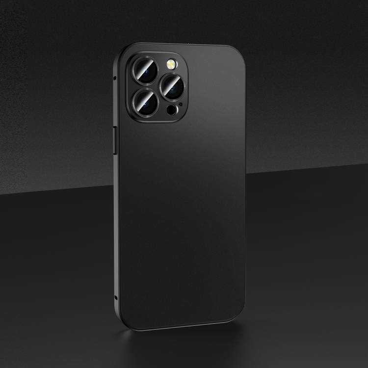 

For iPhone 14 Skin Feel Frosted Metal Phone Case(Black)