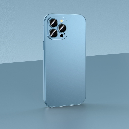 

For iPhone 14 Plus Skin Feel Frosted Metal Phone Case(Blue)