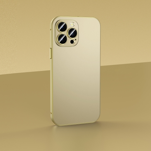 

For iPhone 12 Pro Skin Feel Frosted Metal Phone Case(Champagne Gold)