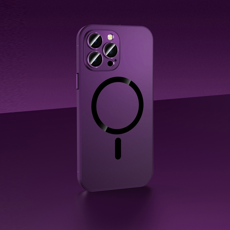 

For iPhone 12 Skin Feel Frosted Magsafe Magnetic Phone Case(Purple)