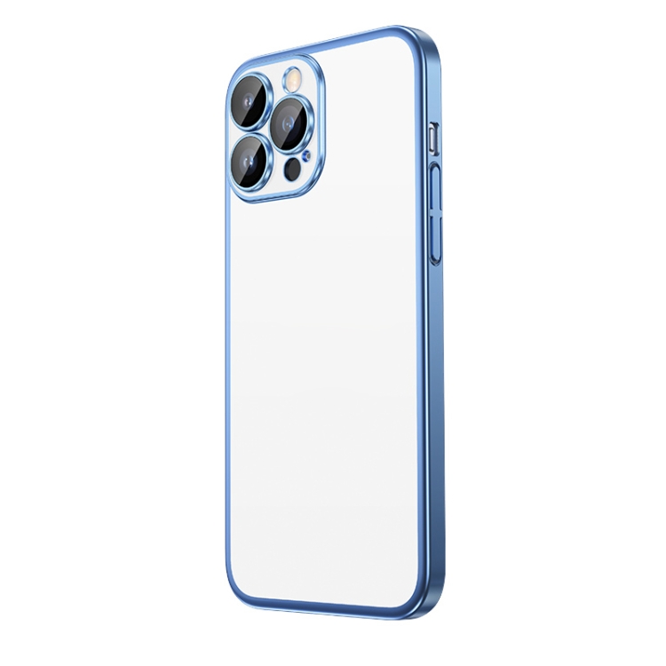 

For iPhone 14 Pro Extremely Dazzling Frosted Electroplating Phone Case(Sierra Blue)