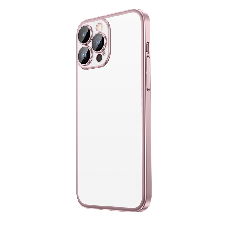 

For iPhone 13 Extremely Dazzling Frosted Electroplating Phone Case(Pink)