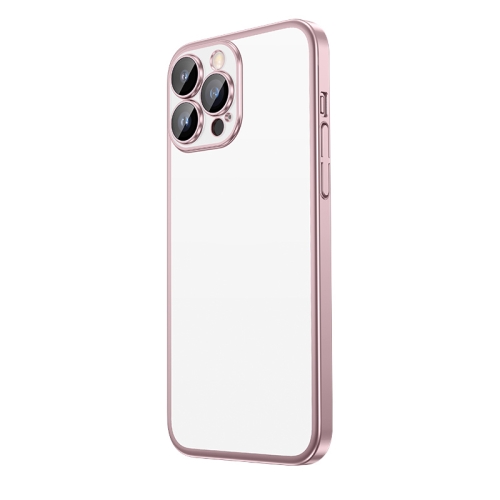 

For iPhone 13 Pro Extremely Dazzling Frosted Electroplating Phone Case(Pink)