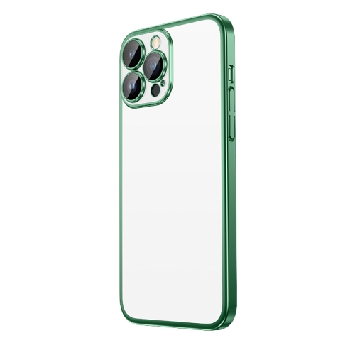 

For iPhone 12 Pro Max Extremely Dazzling Frosted Electroplating Phone Case(Green)