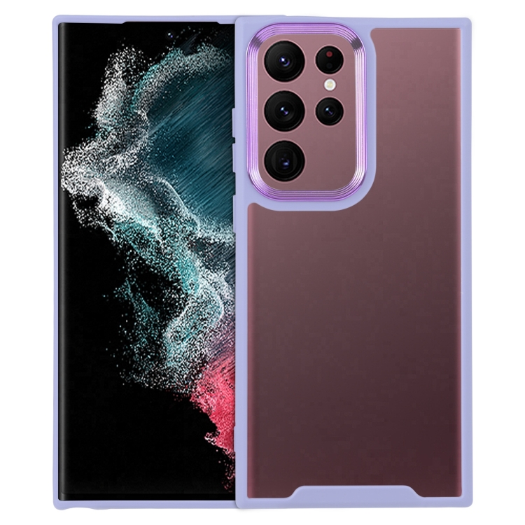 

For Samsung Galaxy S23 5G Electroplating Hawkeye Phone Case(Purple)