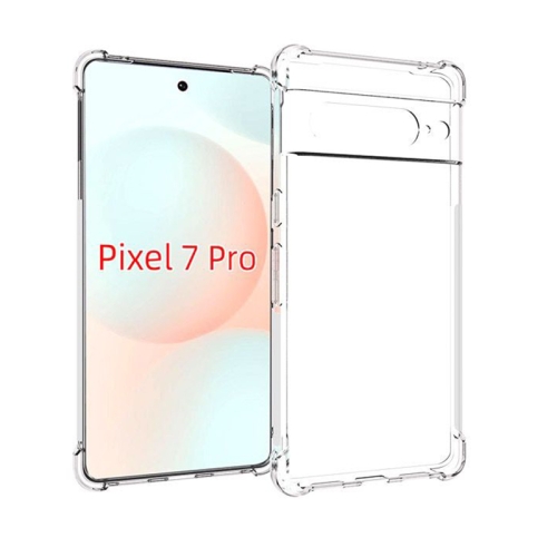 

For Google Pixel 7 Pro Shockproof Non-slip Thickening TPU Phone Case(Transparent)