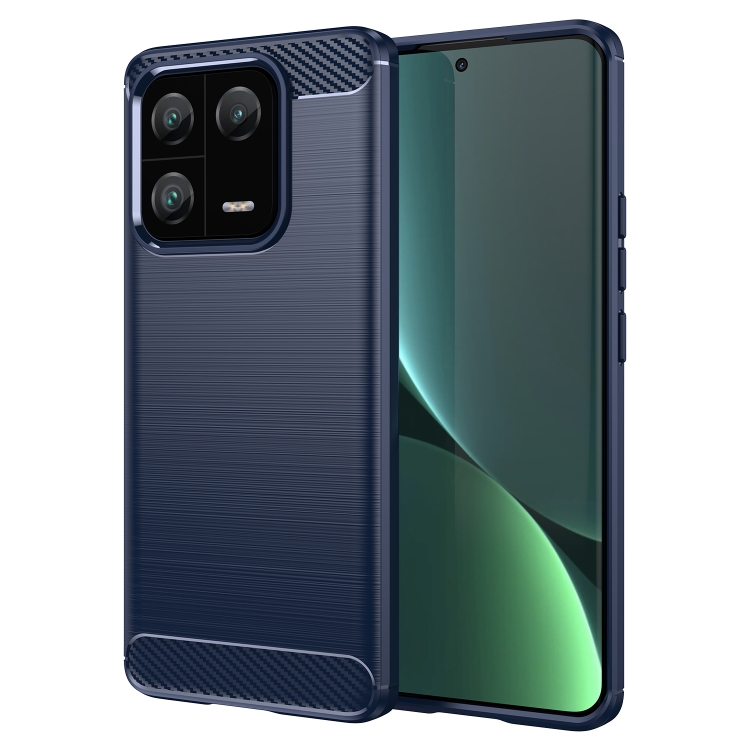 

For Xiaomi 13 Pro Brushed Texture Carbon Fiber TPU Phone Case(Blue)