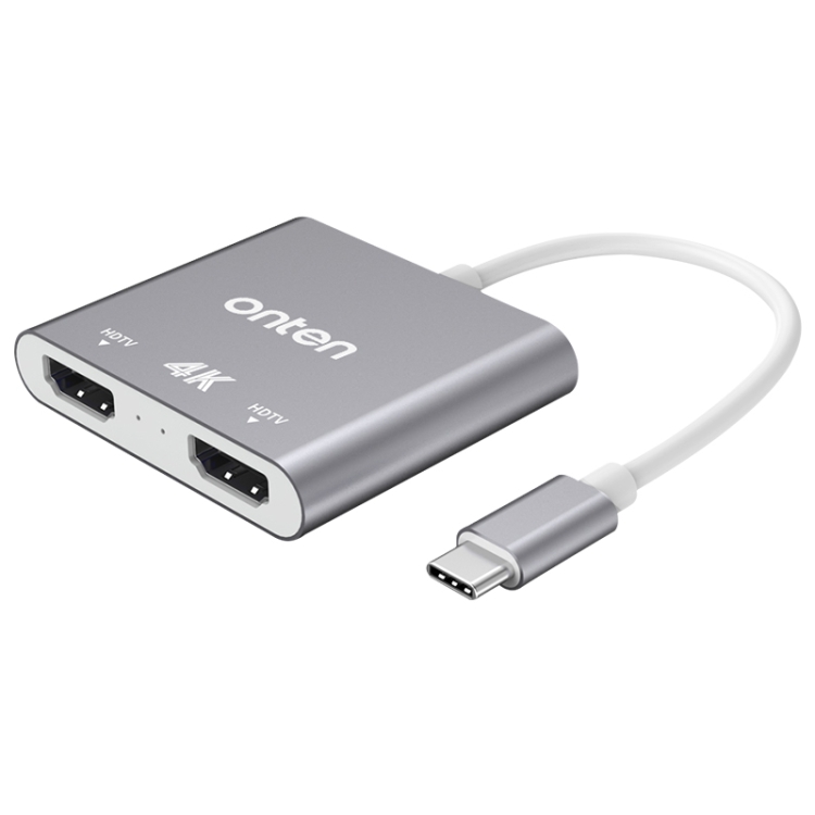 

Onten OTN-9175B 4K USB-C / Type-C to Dual HDMI Output Converter(White)