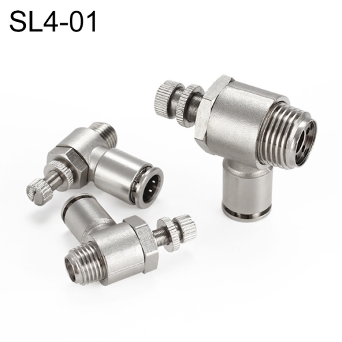 

SL4-01 LAIZE Nickel Plated Copper Male Thread Throttle Valve Pneumatic Connector