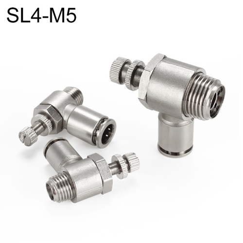 

SL4-M5 LAIZE Nickel Plated Copper Male Thread Throttle Valve Pneumatic Connector