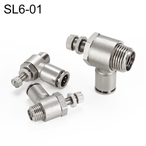 

SL6-01 LAIZE Nickel Plated Copper Male Thread Throttle Valve Pneumatic Connector