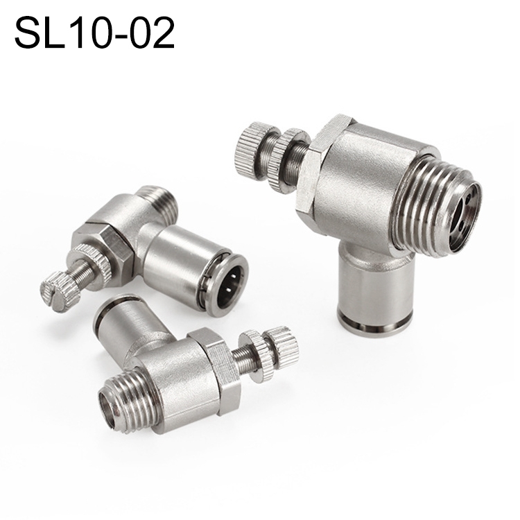 

SL10-02 LAIZE Nickel Plated Copper Male Thread Throttle Valve Pneumatic Connector