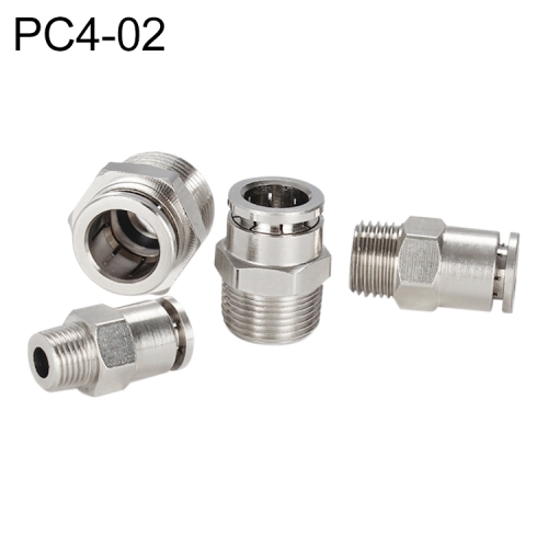 

PC4-02 LAIZE Nickel Plated Copper Male Thread Straight Pneumatic Quick Connector
