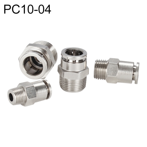 

PC10-04 LAIZE Nickel Plated Copper Male Thread Straight Pneumatic Quick Connector