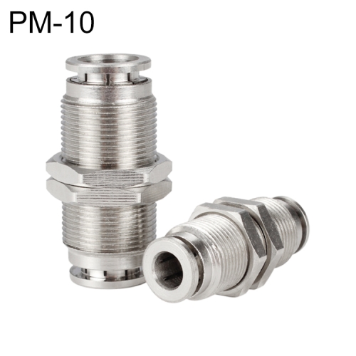 

PM-10 LAIZE Nickel Plated Copper Bulkhead Straight Pneumatic Quick Connector