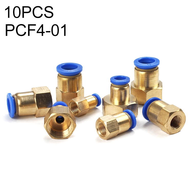 

PCF4-01 LAIZE 10pcs Female Thread Straight Pneumatic Quick Connector