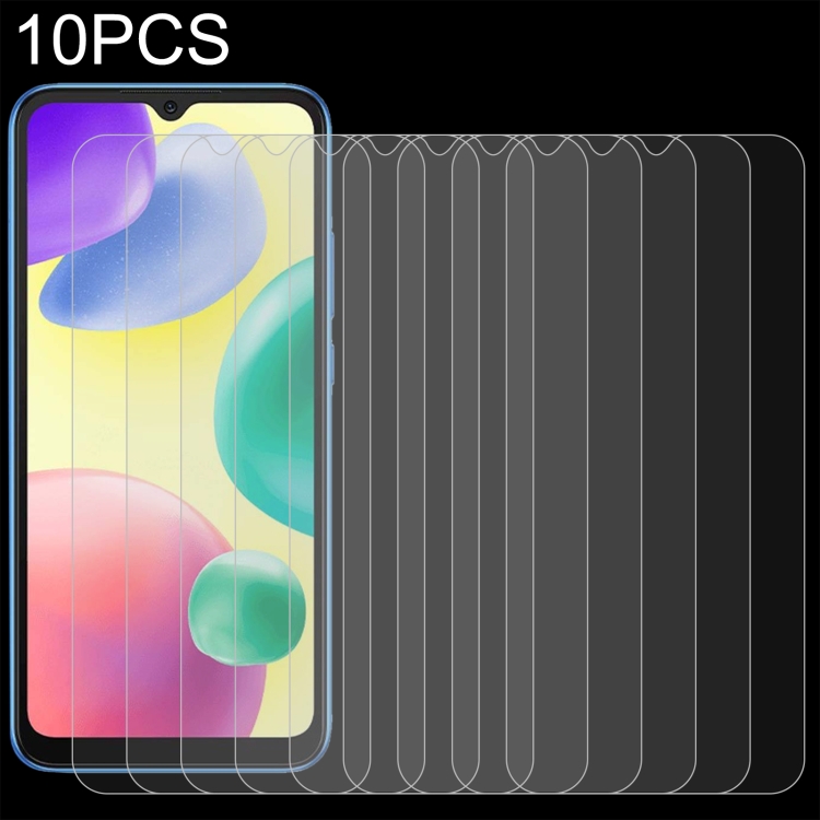 

For Xiaomi Redmi 11A 10pcs 0.26mm 9H 2.5D Tempered Glass Film