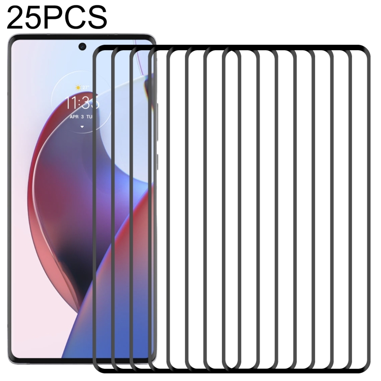 

For Motorola Edge 30 Ultra 25pcs 3D Curved Edge Full Screen Tempered Glass Film