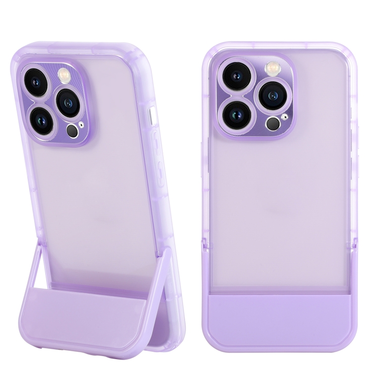 

For iPhone 14 Pro Invisible Holder Phone Case(Purple)