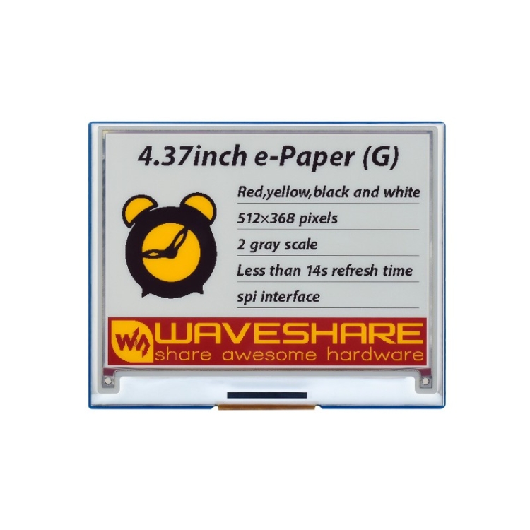 

Waveshare 4.37 inch 512×368 E-Paper Module