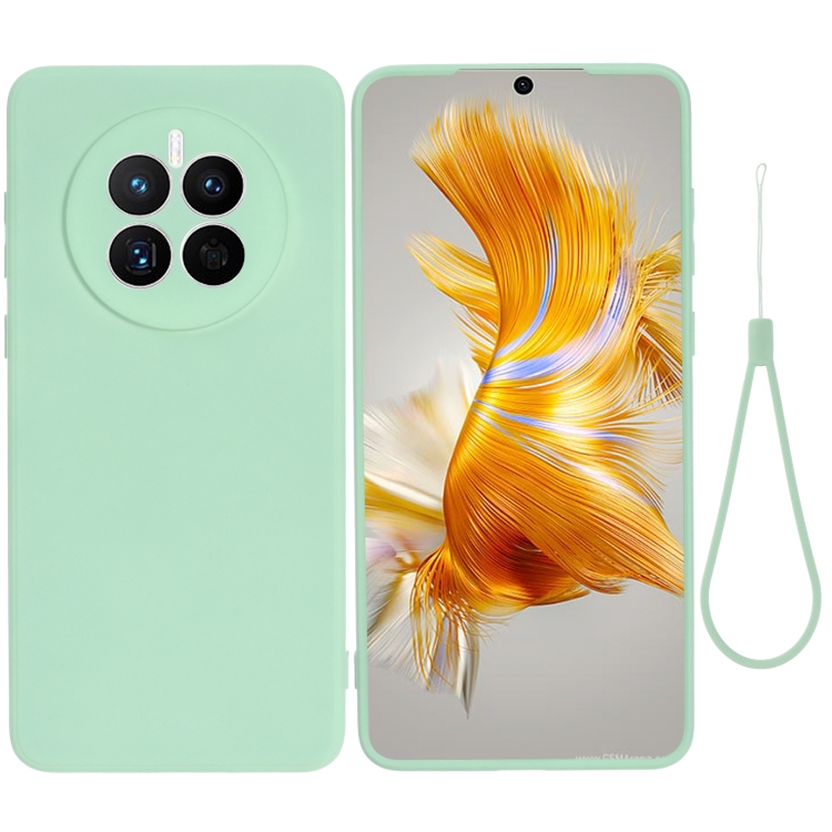 

For Huawei Mate 50 Solid Color Liquid Silicone Dropproof Full Coverage Protective Case(Green)