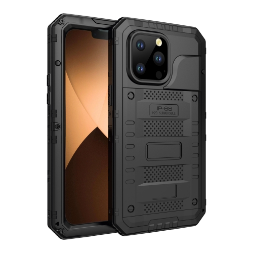 

For iPhone 14 Pro Shockproof Waterproof Dustproof Metal + Silicone Phone Case(Black)