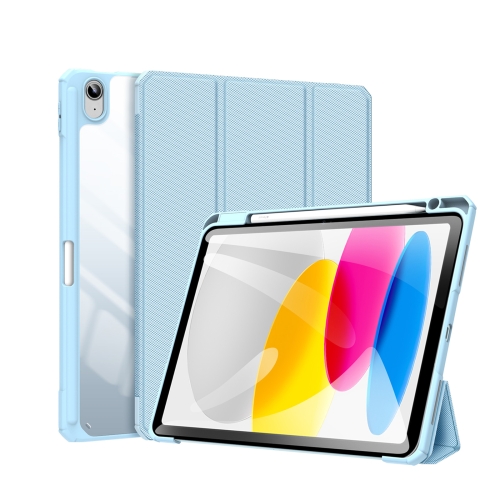 

For iPad 10th Gen 10.9 2022 DUX DUCIS TOBY Series Antiskid Leather Smart Tablet Case(Blue)