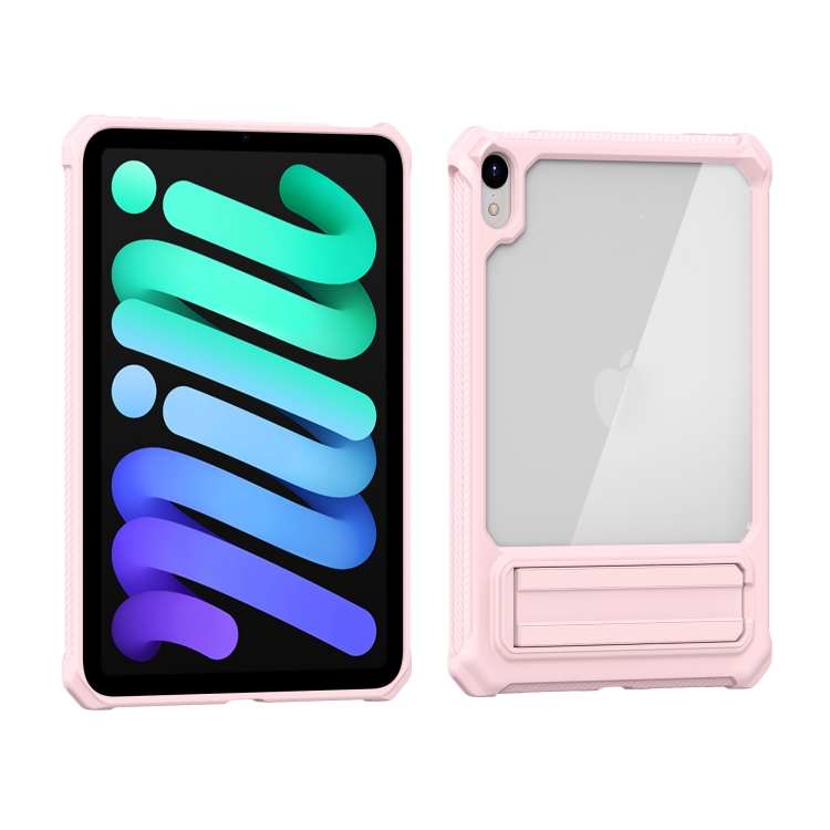

PC + TPU Tablet Case with Holder For iPad mini 6(Pink)