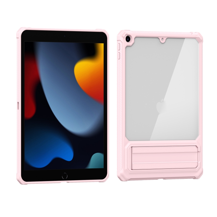 

PC + TPU Tablet Case with Holder For iPad 10.2 2121 / 2020 / 2019(Pink)