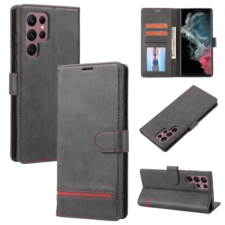 

For Samsung Galaxy S23 Ultra 5G Classic Wallet Flip Leather Phone Case(Black)