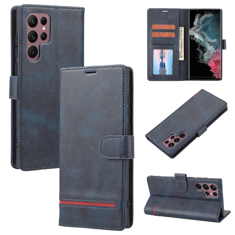 

For Samsung Galaxy S23 Ultra 5G Classic Wallet Flip Leather Phone Case(Blue)