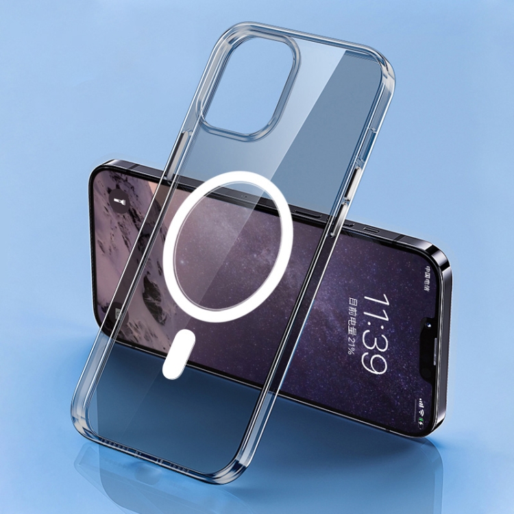 

For iPhone 12 Pro Four Corner Clear Magsafe Phone Case(Black)