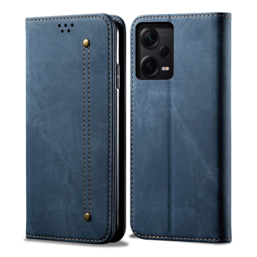 

For Xiaomi Redmi Note 12 Pro China Denim Texture Leather Phone Case(Blue)