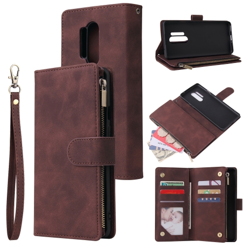 

For OnePlus 8 Pro Multifunctional Horizontal Flip Leather Case, with Card Slot & Holder & Zipper Wallet & Photo Frame(Coffee)