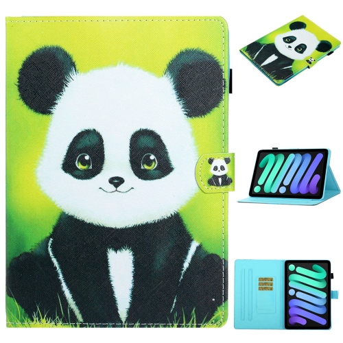 

For iPad 10th Gen 10.9 2022 Coloured Drawing Stitching Smart Leather Tablet Case(Panda)