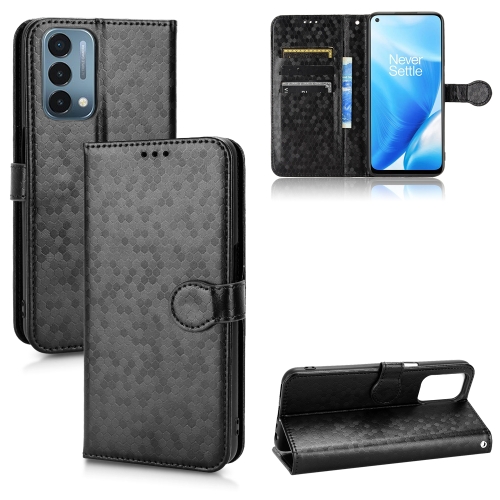 

For OnePlus Nord N200 5G Honeycomb Dot Texture Leather Phone Case(Black)