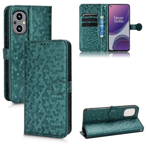 

For OnePlus Nord N20 5G Honeycomb Dot Texture Leather Phone Case(Green)