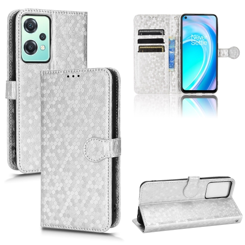 

For OnePlus Nord CE 2 5G Honeycomb Dot Texture Leather Phone Case(Silver)