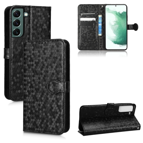 

For Samsung Galaxy S21 5G Honeycomb Dot Texture Leather Phone Case(Black)