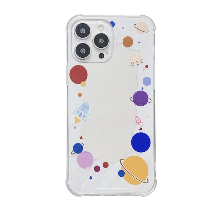 

For iPhone 13 Pro Max Color Painted Mirror Phone Case(Colorful Starry Sky)