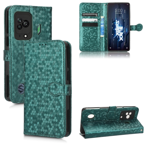 

For Xiaomi Black Shark 5 Honeycomb Dot Texture Leather Phone Case(Green)