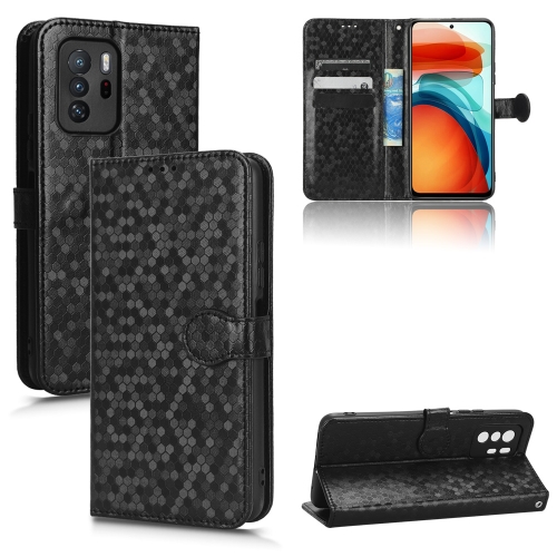 

For Xiaomi Redmi Note 10 Pro 5G Honeycomb Dot Texture Leather Phone Case(Black)